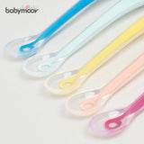 Babymoov 1st Age Silicone Baby Spoon- Set of 5 (Multi Colour)