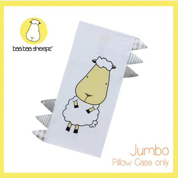 Bed-Time Buddy™ Case Front & Back Sheepz White with Stripe, Polka Dot & Checkers tag Grey - Jumbo