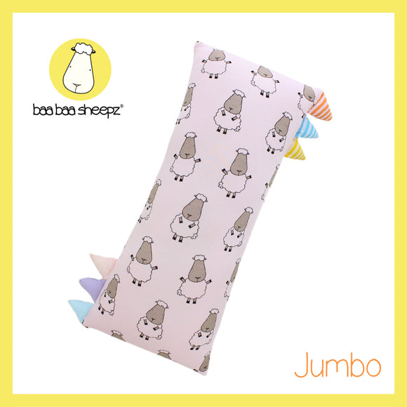 Bed-Time Buddy™ Big Sheepz Pink with Color & Stripe tag - Jumbo