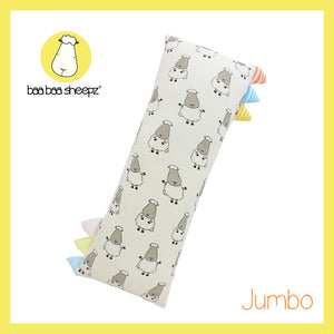 Bed-Time Buddy™ Big Sheepz Yellow with Color & Stripe tag - Jumbo