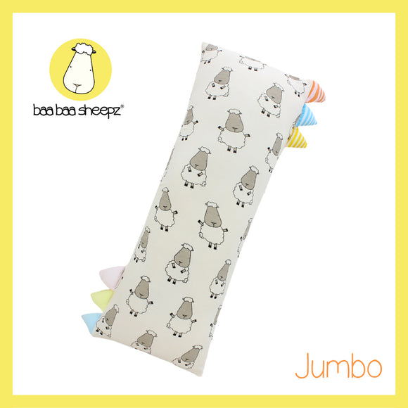 Bed-Time Buddy™ Big Sheepz Yellow with Color & Stripe tag - Jumbo