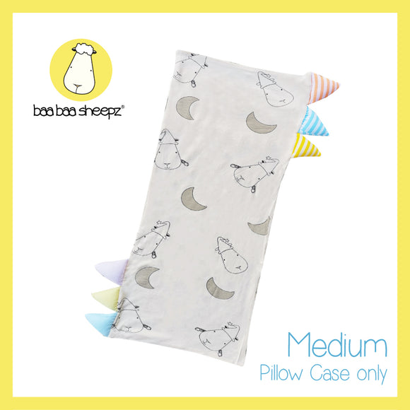 Bed-Time Buddy™ Case Big Moon & Sheepz Yellow with Color & Stripe tag - Medium