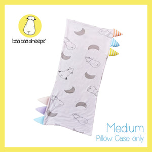 Bed-Time Buddy™ Case Big Moon & Sheepz Pink with Color & Stripe tag - Medium