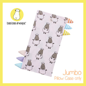 Bed-Time Buddy™ Case Big Sheepz Pink with Color & Stripe tag - Jumbo