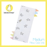 Bed-Time Buddy™ Case Big Star & Sheepz White with Color & Stripe tag - Medium