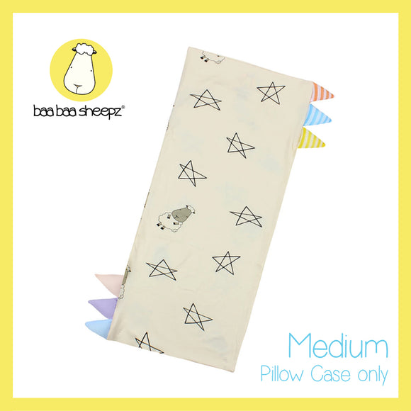 Bed-Time Buddy™ Case Big Star & Sheepz Yellow with Color & Stripe tag - Medium